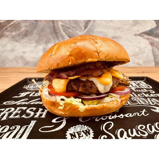 Baconos sajtburger